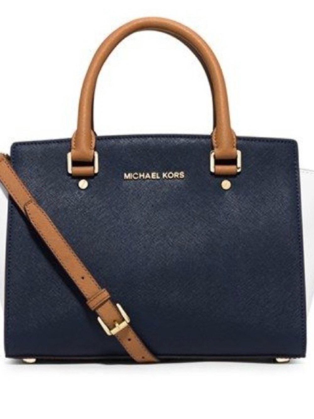 Michael Kors Navy Tricolor Selma Satchel